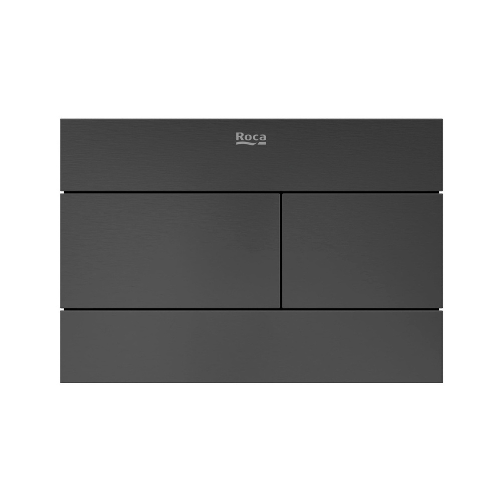 Cut out image of the Roca Duplo S PS2 Brushed Titanium Black Dual Flush Plate